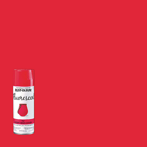 Rust-Oleum Specialty Fluorescent Spray Paint, Flat Fluorescent Pink, 11 oz Aerosol Can, 6/Carton (342569)