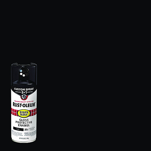 Rust-Oleum Stops Rust 5-in-1 Spray Paint, Gloss Black, 12 oz Aerosol Can (376884EA)