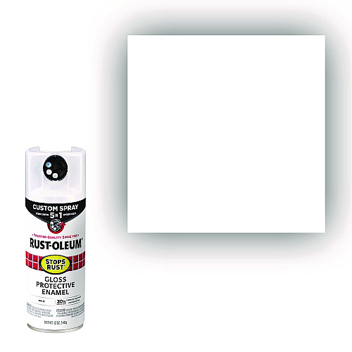 Rust-Oleum Stops Rust 5-in-1 Spray Paint, Gloss White, 12 oz Aerosol Can (376886EA)