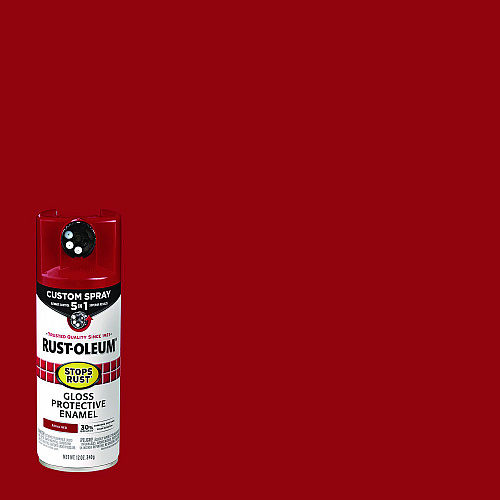 Rust-Oleum Stops Rust 5-in-1 Spray Paint, Gloss Regal Red, 12 oz Aerosol Can (376895EA)
