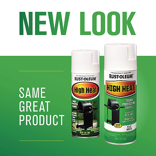 Rust-Oleum High Heat Enamel Spray Paint, Flat White, 12 oz Aerosol Can (7751830EA)