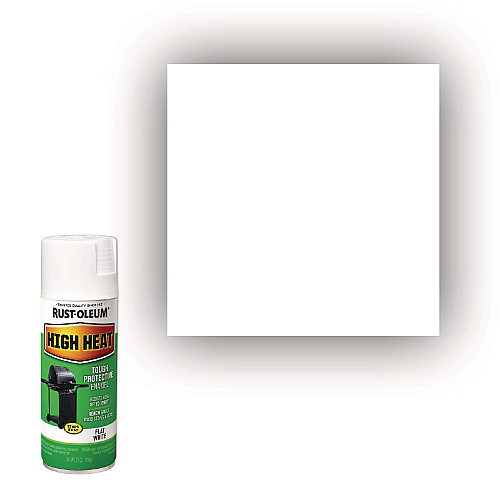 Rust-Oleum High Heat Enamel Spray Paint, Flat White, 12 oz Aerosol Can (7751830EA)