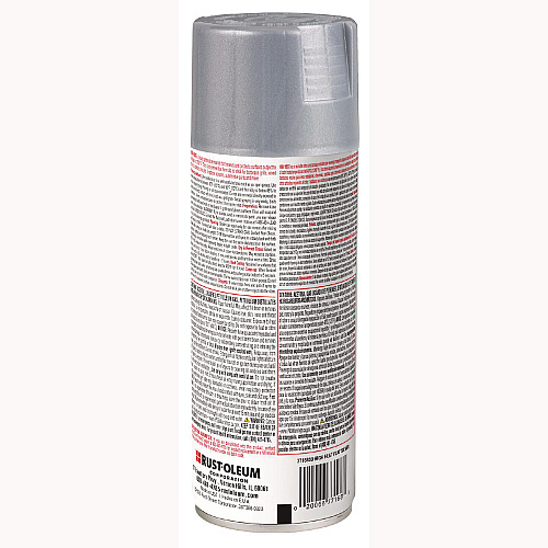 Rust-Oleum High Heat Enamel Spray Paint, Flat Silver, 12 oz Aerosol Can, 6/Carton (7716830)