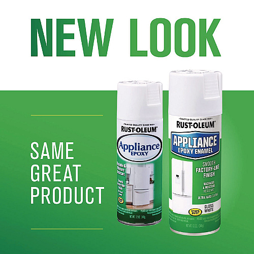 Rust-Oleum Specialty Appliance Epoxy Spray Paint, Gloss White, 12 oz Aerosol Can, 6/Carton (7881830)