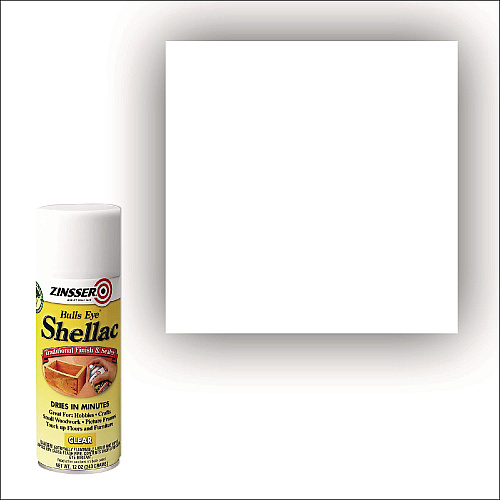 Zinsser Clear Bulls Eye Shellac Spray, Gloss Clear, 12 oz Aerosol Can, 6/Carton (408)
