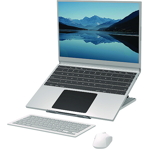Fellowes Breyta Laptop Stand, 9.25" x 10.55" x 0.55" to 8", White, Supports Up to 8.8 lbs (100098501)