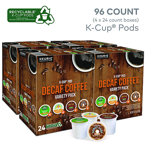 Keurig Decaf Variety Coffee K-Cups, Assorted Flavors, 96/Carton (9977CT)