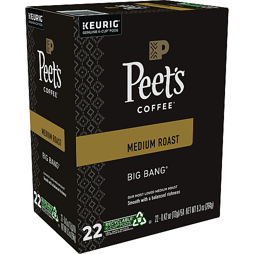 Peet's Coffee & Tea Big Bang K-Cups, 88/Carton (6664CT)