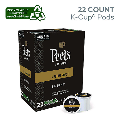 Peet's Coffee & Tea Big Bang K-Cups, 88/Carton (6664CT)