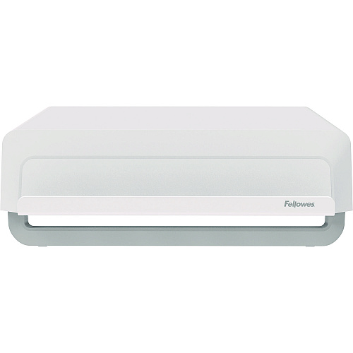 Fellowes Breyta Monitor Stand, 13.94" x 11.97" x 3.25" to 6", White, Supports 33 lbs (100098565)