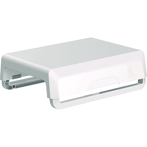Fellowes Breyta Monitor Stand, 13.94" x 11.97" x 3.25" to 6", White, Supports 33 lbs (100098565)