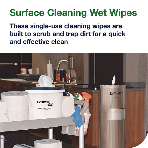 Tork Surface Cleaning Wet Wipe, 1-Ply, 6 x 6, Lemon, White, 900 Sheets, 4/Carton (192830)