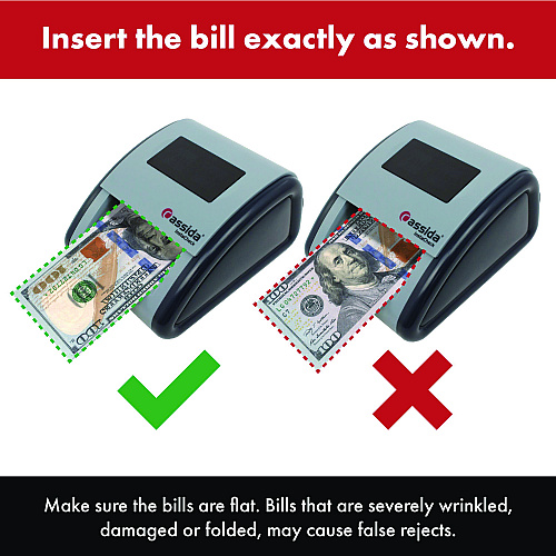 Cassida InstaCheck Counterfeit Detector, Infrared, Magnetic Strip Detection, U.S. Currency
