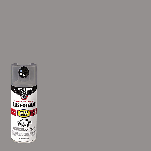 Rust-Oleum Stops Rust 5-in-1 Spray Paint, Satin Coastal Gray, 12 oz Aerosol Can (376872EA)