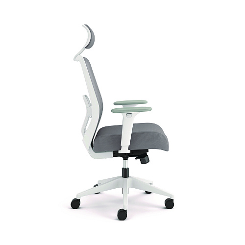 Altern Mesh Back Task Chair, 17.95 To 21.1 Seat Height, Gray Seat, Gray/white Back, White Base