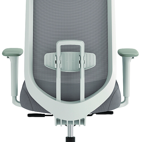 Altern Mesh Back Task Chair, 17.95 To 21.1 Seat Height, Gray Seat, Gray/white Back, White Base