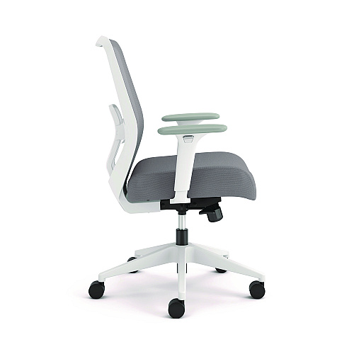 Altern Mesh Back Task Chair, 17.95 To 21.1 Seat Height, Gray Seat, Gray/white Back, White Base