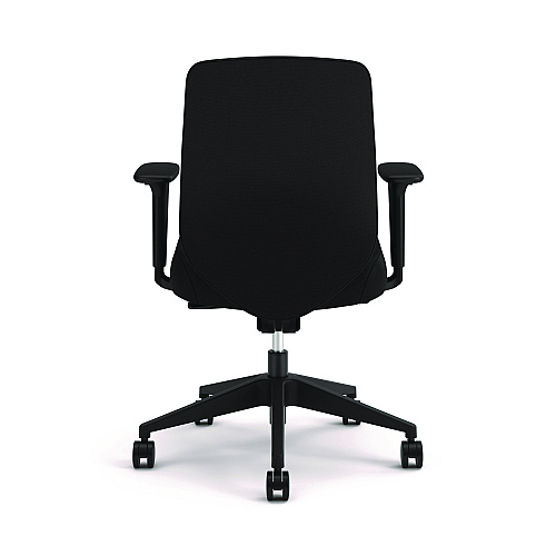 Altern Upholstered Back Task Chair, 16.5 To 19.56 Seat Height, Black Seat, Black Back, Black Base