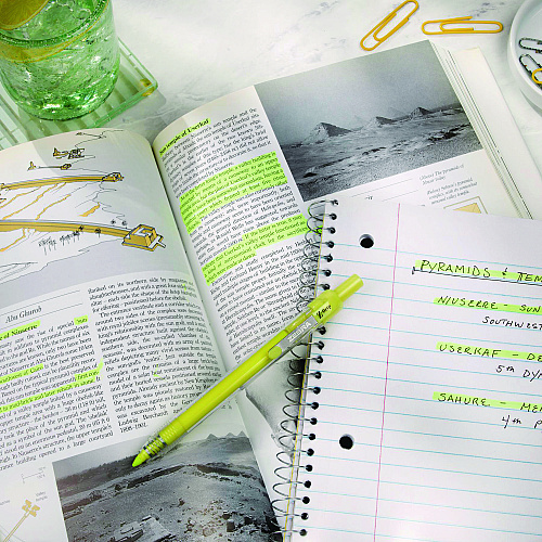 Zebra Z-Grip Retractable Highlighter Markers, Neon Yellow Ink, Chisel Tip, Neon Yellow Barrel, Dozen (71250)
