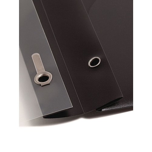 Smead Clear Front Poly Report Cover, Double-Prong Fastener, 0.5" Capacity, 8.5 x 11, Clear/Black, 5/Pack (86010)