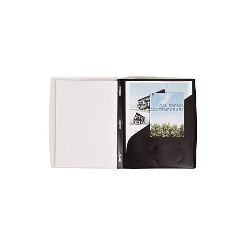 Smead Clear Front Poly Report Cover, Double-Prong Fastener, 0.5" Capacity, 8.5 x 11, Clear/Black, 5/Pack (86010)