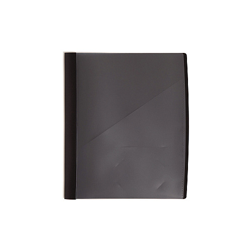 Smead Clear Front Poly Report Cover, Double-Prong Fastener, 0.5" Capacity, 8.5 x 11, Clear/Black, 5/Pack (86010)