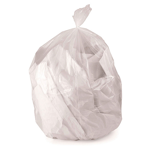 Heritage Linear Low-Density Can Liners, 33 gal, 1 mil, 33" x 45", Clear, Flat Pack, 200/Carton (H6645TC)