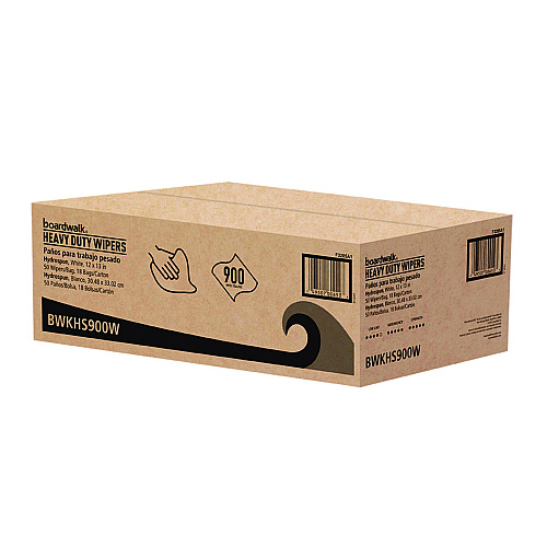 Boardwalk Hydrospun Wipers, 1-Ply, 12 x 13, White, 50/Bag, 18 Bags/Carton (BWKHS900W)