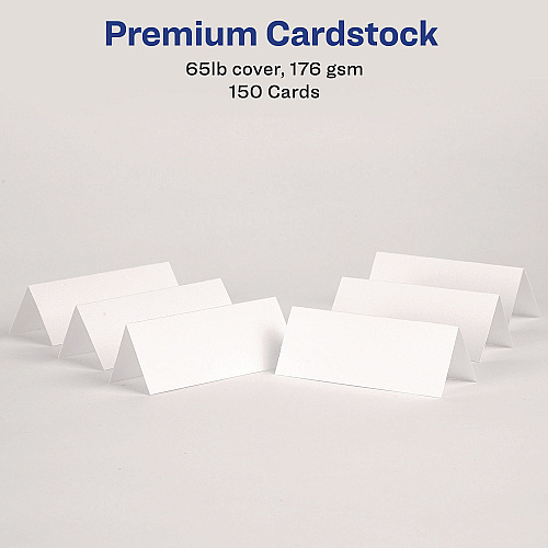 Avery Small Textured Tent Cards, White, 3.75 x 1.44, 6 Cards/Sheet, 25 Sheets/Pack (5011)
