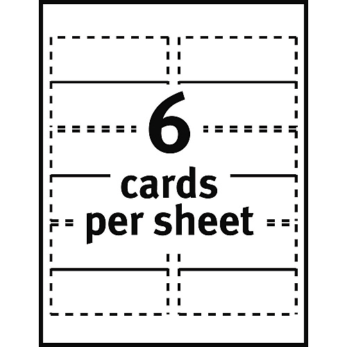 Avery Small Textured Tent Cards, White, 3.75 x 1.44, 6 Cards/Sheet, 25 Sheets/Pack (5011)