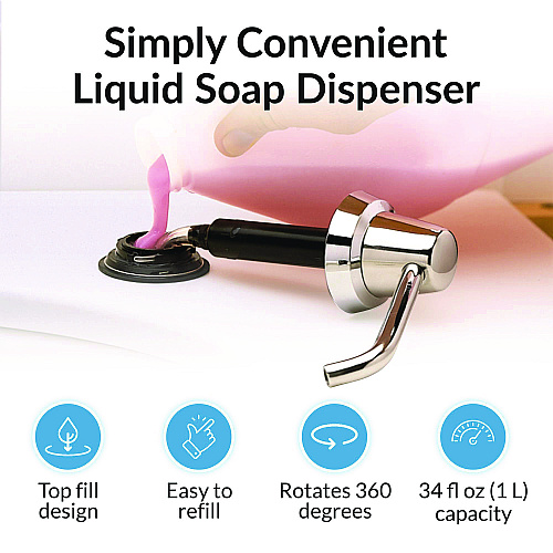 Bobrick Bottle Cap for B-22 Soap Dispenser, Black (82294)