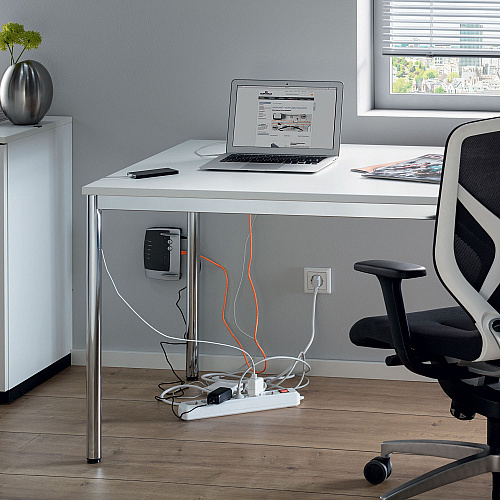 Durable CAVOLINE Cable Management Box, 16" w x 6.1" d x 5.5" h, Large, Charcoal (503037)