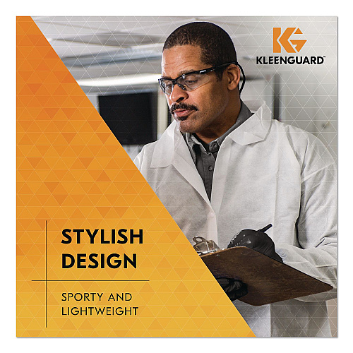 KleenGuard V60 30-06 Dual Readers Safety Glasses, 2.5+ Diopter, Black Half Frame, Clear Dual Lens, 6/Box (20389)