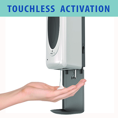 HLS Commercial Sanitizer Dispenser, 4.6 x 4.5 x 17, Silver (HLSSDW01)