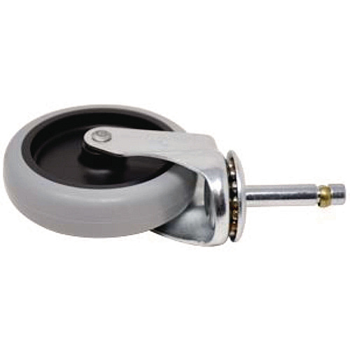 Rubbermaid Commercial 4" Swivel Stem Caster with Insert for Janitor Cart 2000, Grip Ring Stem, Black/Gray/Silver (6173L1)