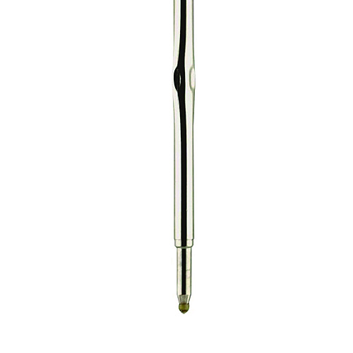 Zebra F-Series Ballpoint Stainless Steel Pen Refill, Fine 0.8 mm Conical Tip, Black Ink, 2/Pack (89112)
