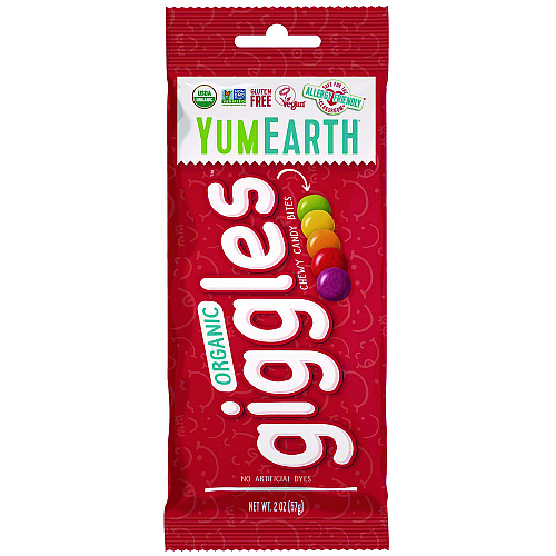 YumEarth Organic Giggles, Assorted Flavors, 2 oz Bag, 12/Carton (22002289)