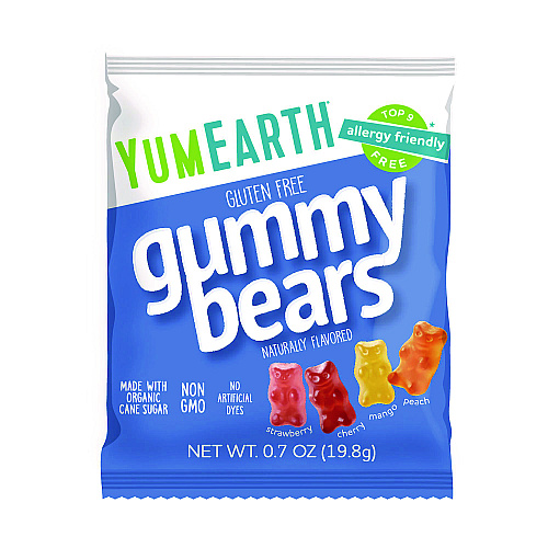 YumEarth Gummy Bears, Assorted Flavors, 0.7oz Bag, 35/Carton (22002292)