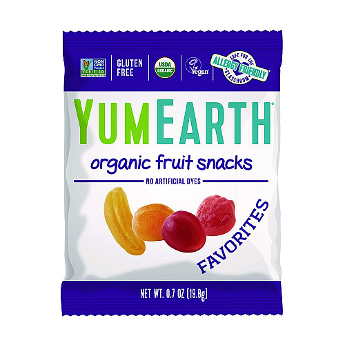 YumEarth Organic Fruit Pack Snacks, Assorted Flavors, 0.7 oz Bag, 35/Carton (22002293)