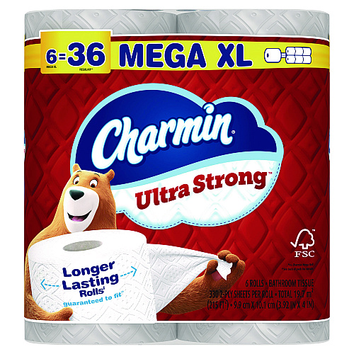 Charmin&reg; Ultra Strong Standard Toilet Paper, 2-Ply, 330 Sheets,18 Rolls (13449)