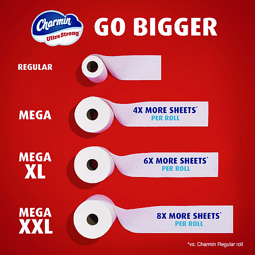 Charmin&reg; Ultra Strong Standard Toilet Paper, 2-Ply, 330 Sheets,18 Rolls (13449)