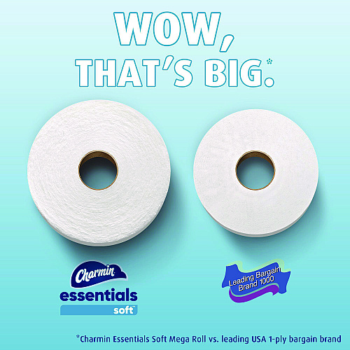 Charmin&reg; Essentials Soft Standard Toilet Paper, 2-Ply, 330 Sheets, 18 Rolls (04535)