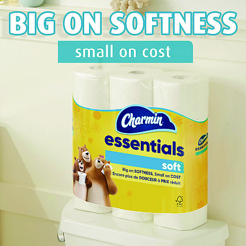 Charmin&reg; Essentials Soft Standard Toilet Paper, 2-Ply, 330 Sheets, 18 Rolls (04535)