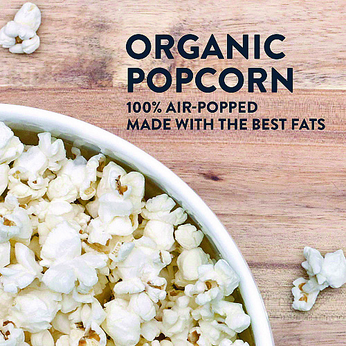 LesserEvil Himalayan Pink Salt Organic Popcorn, Salt, 0.46 oz Bag, 24/Carton (22001053)