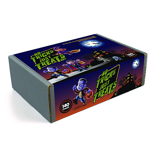 Snack Box Pros No Tricks Just Treats Halloween Box, Assorted Varieties, 140 Count (70000084)