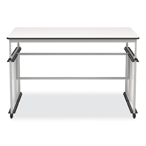 Luxor MBS Classroom Science Lab Makerspace Table, Rectangular, 60.25 x 39.25 x 38, White Top, Gray Base/Legs (DTTB001)