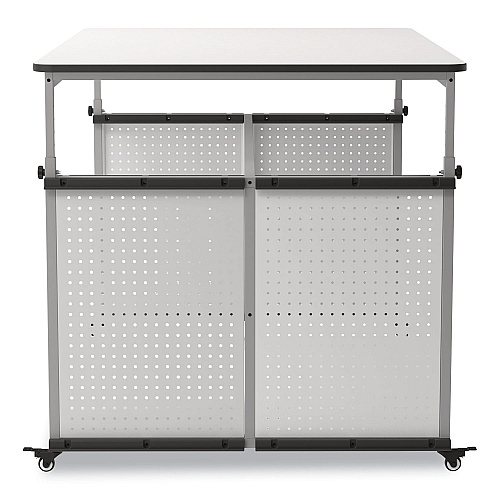 Luxor MBS Classroom Science Lab Makerspace Table, Rectangular, 60.25 x 39.25 x 38, White Top, Gray Base/Legs (DTTB001)