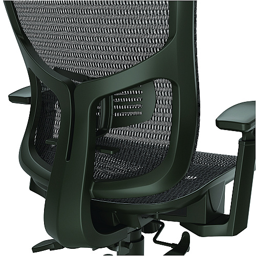 Alera Hollins Ergonomic Mesh Swivel Task Chair, Supports Up to 275 lb, 18.57 to 22.54 Seat Height, Black Seat/Back, Black Base (ALEHL42BME18)
