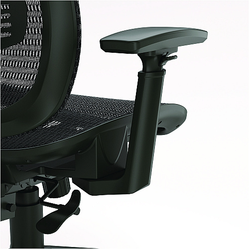 Alera Hollins Ergonomic Mesh Swivel Task Chair, Supports Up to 275 lb, 18.57 to 22.54 Seat Height, Black Seat/Back, Black Base (ALEHL42BME18)