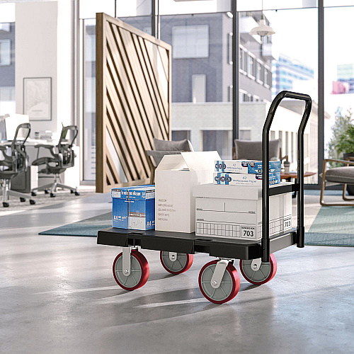 Suncast Commercial Resin Platform Truck, 1,600 lb Capacity, 24" x 36", Black (PDPT2436)